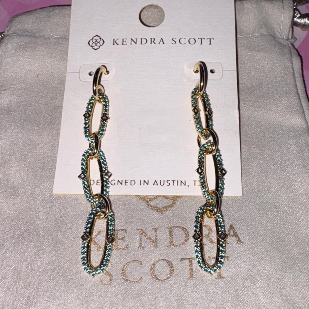 Kendra Scott Gold Kadyn Linear Earrings new